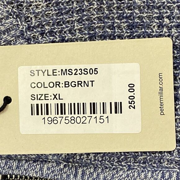 Peter Millar Heathered Blue Zip-Up Sweater - Picture 8 of 15